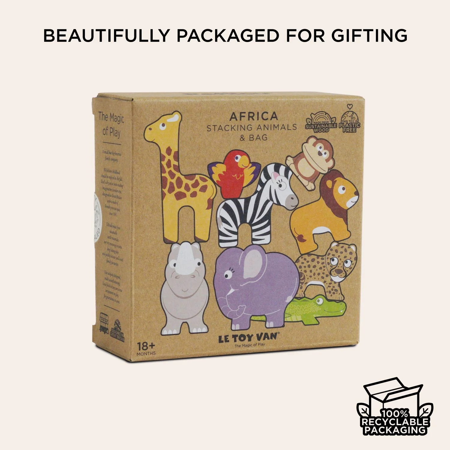 African Safari Stacking Animals & Bag - Image 8