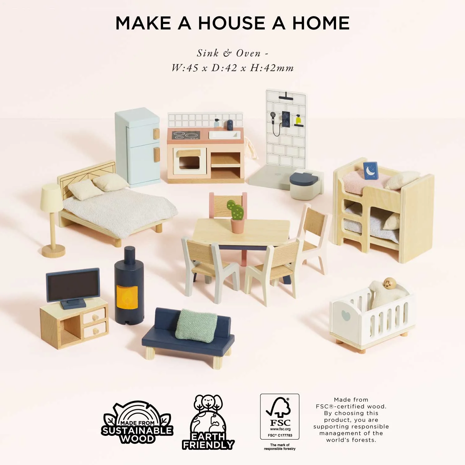Complete Dolls House Furniture Set - Image 5