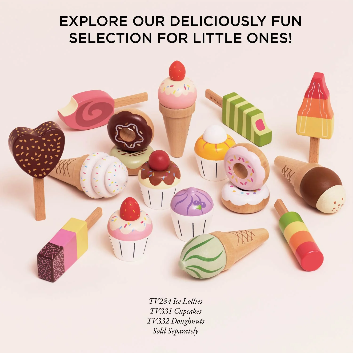 Wooden Ice Cream Stand & Toppings - Image 7