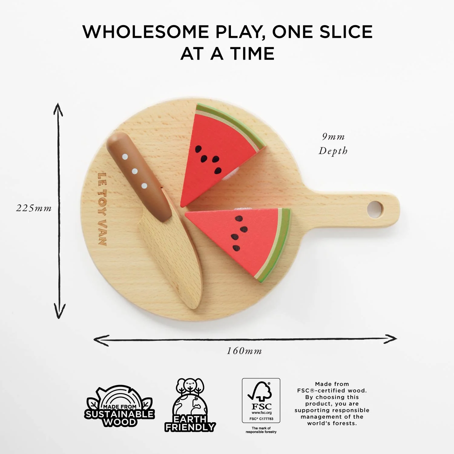Wooden Chopping Board & Sliceable Play Food - Image 5