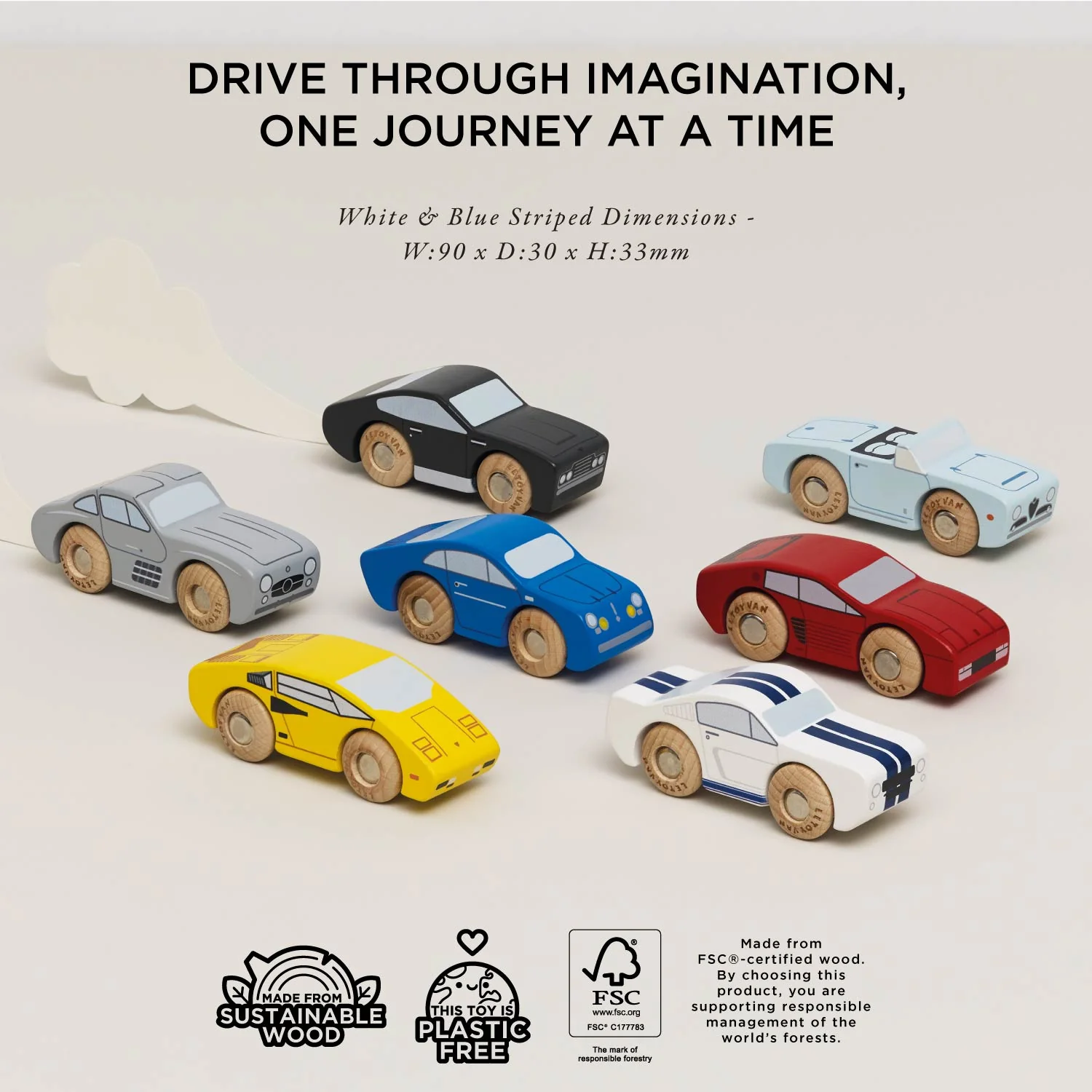Classic Wooden Sports Car Gift Set - Image 4
