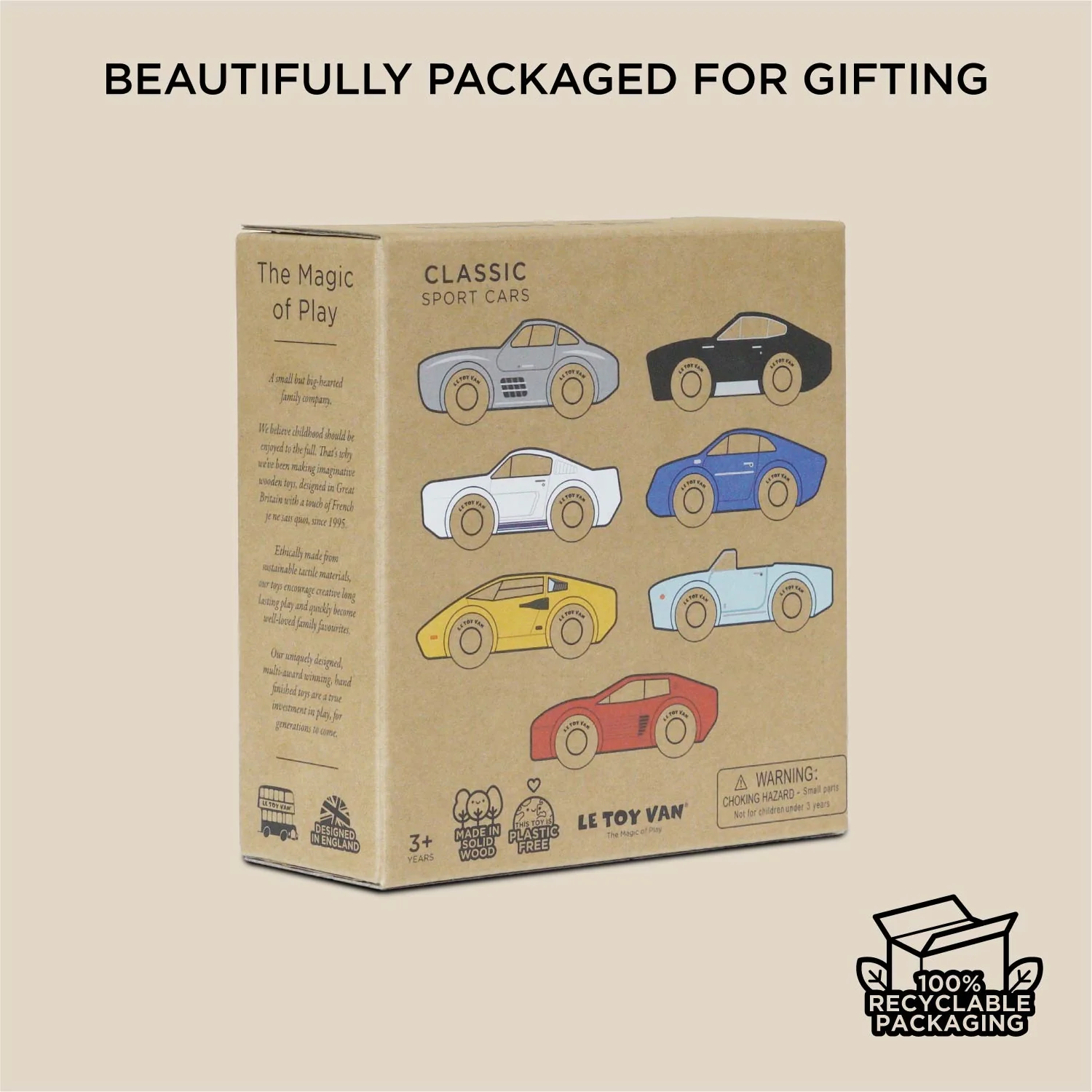 Classic Wooden Sports Car Gift Set - Image 6