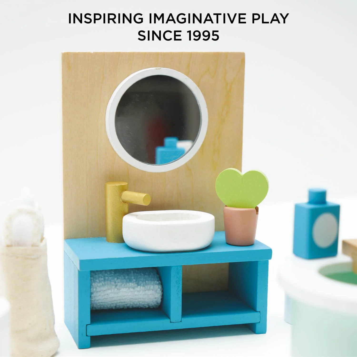 Wooden Dolls House Bathroom Furniture - Image 5