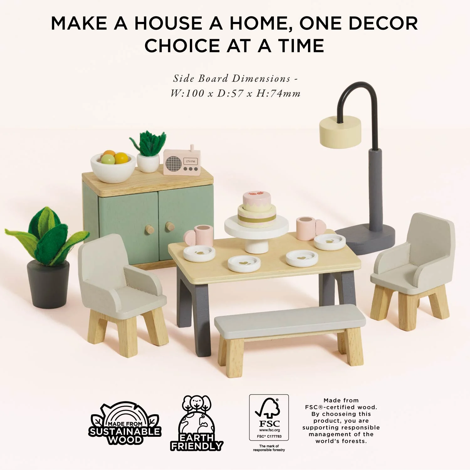 Wooden Dolls House Dining Room - Image 4