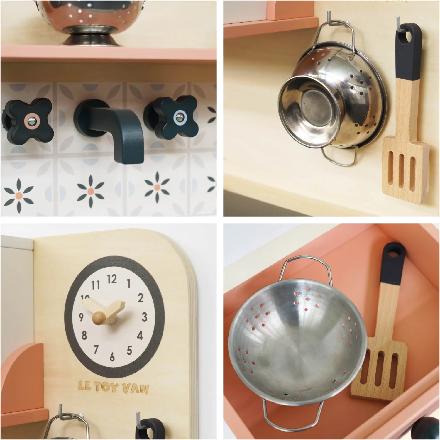 Rattan Family Wooden Play Kitchen - Image 6