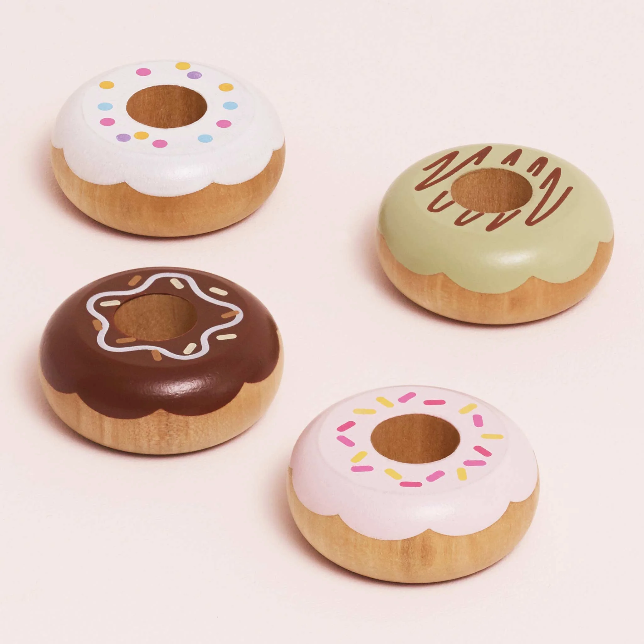 Wooden Doughnut Play Food Set