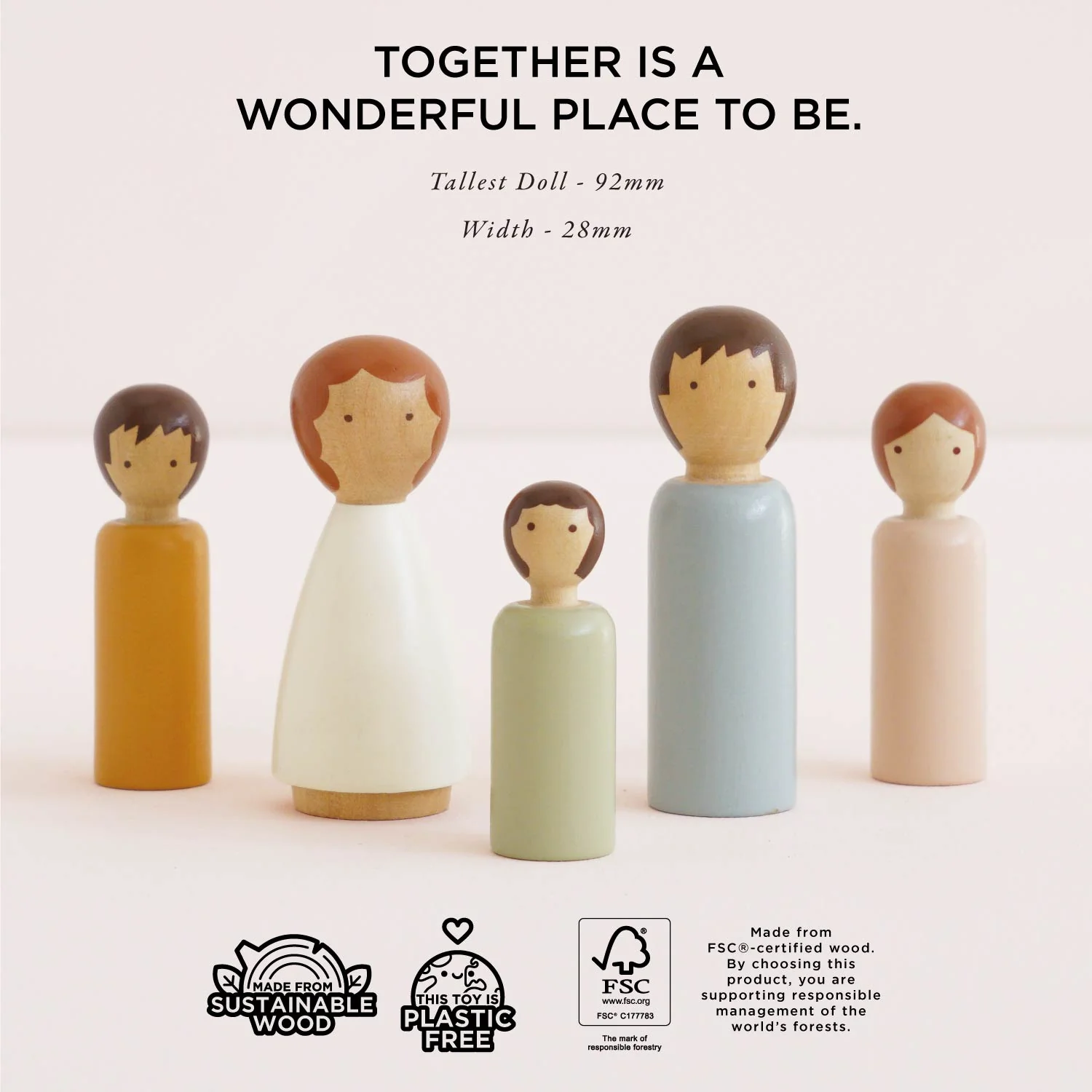 Dubois Wooden Family Dolls - Image 5