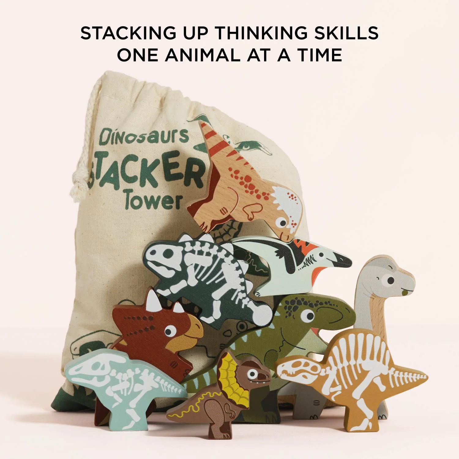 Jurassic Stacking Dinosaurs & Bag - Image 4