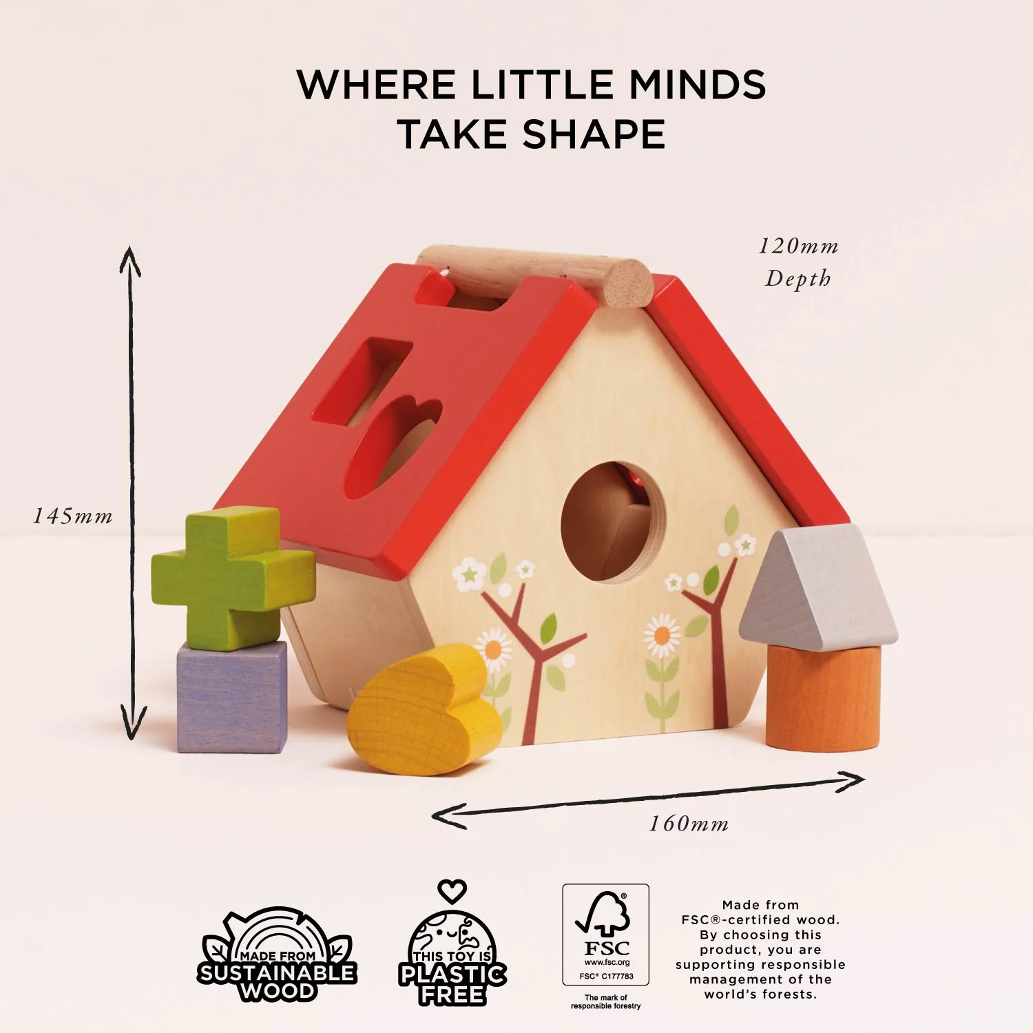 Wooden Bird House Shape Sorter - Image 5