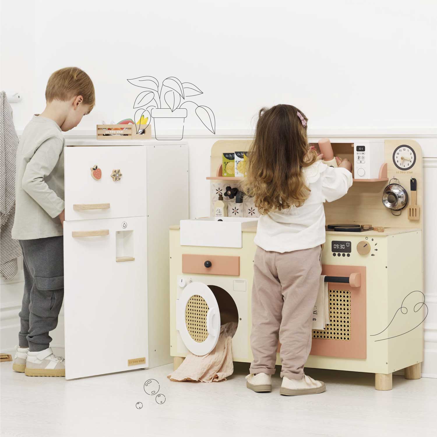 Rattan Kitchen Play Set - Image 8