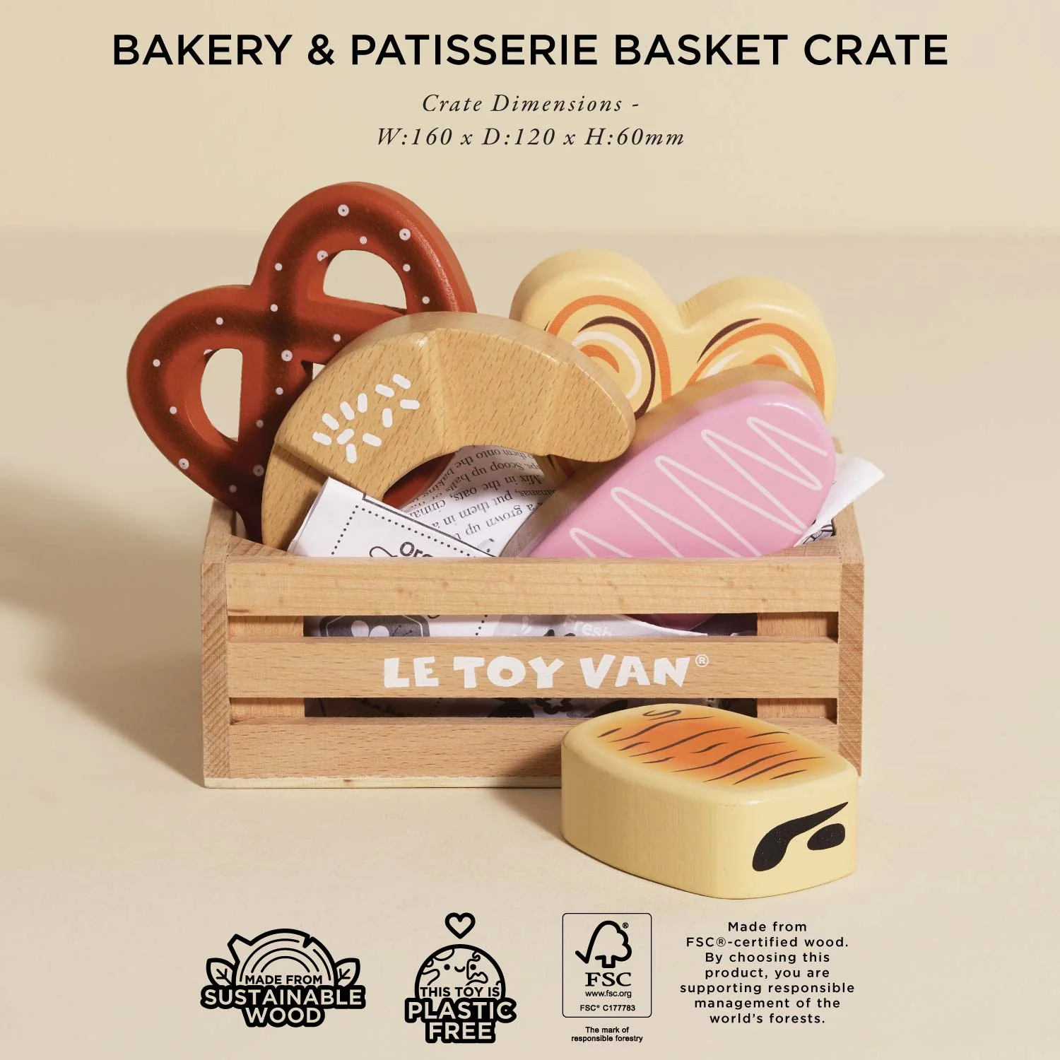Bakery & Patisserie Wooden Market Crate - Image 3