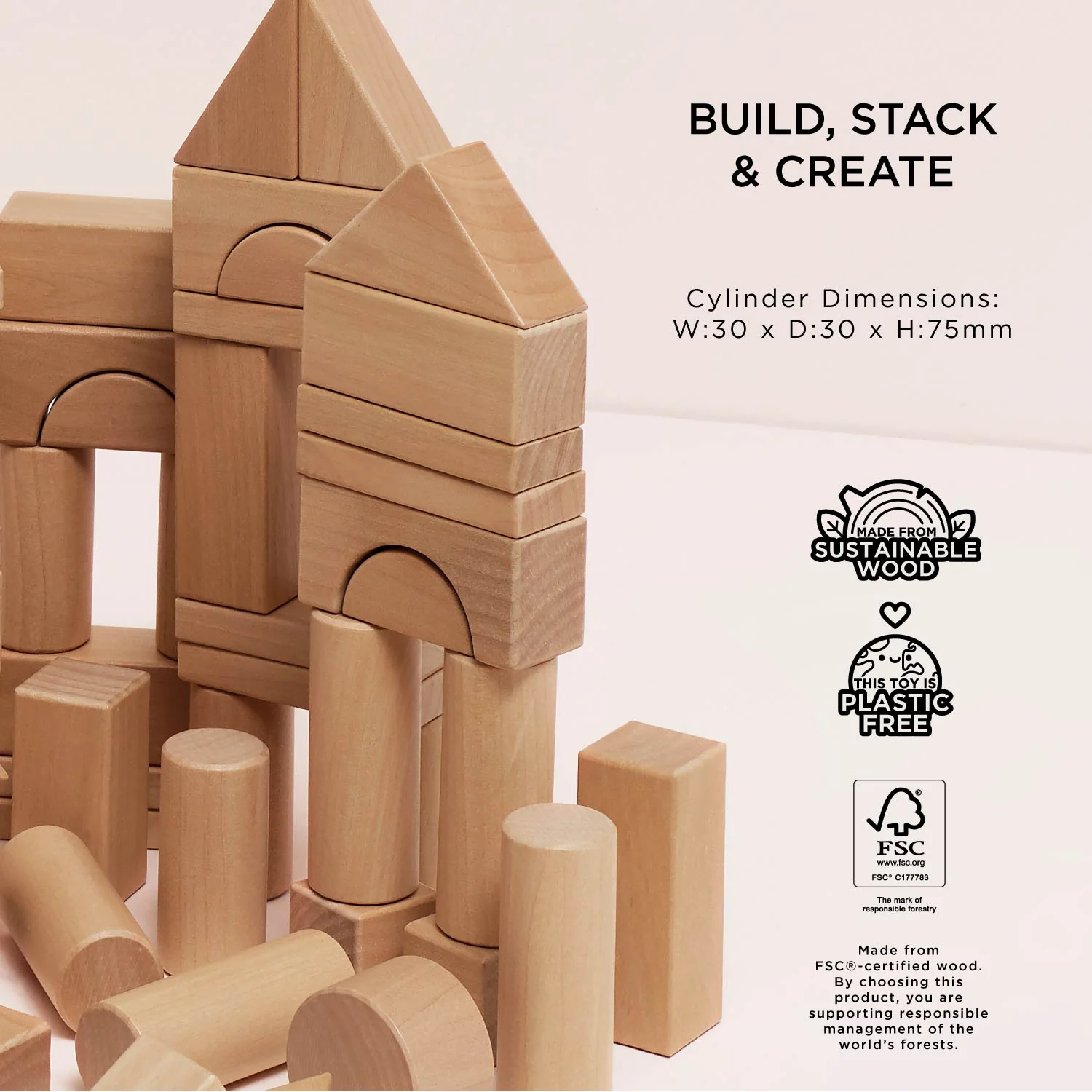 Natural Wood Building Blocks - Image 6