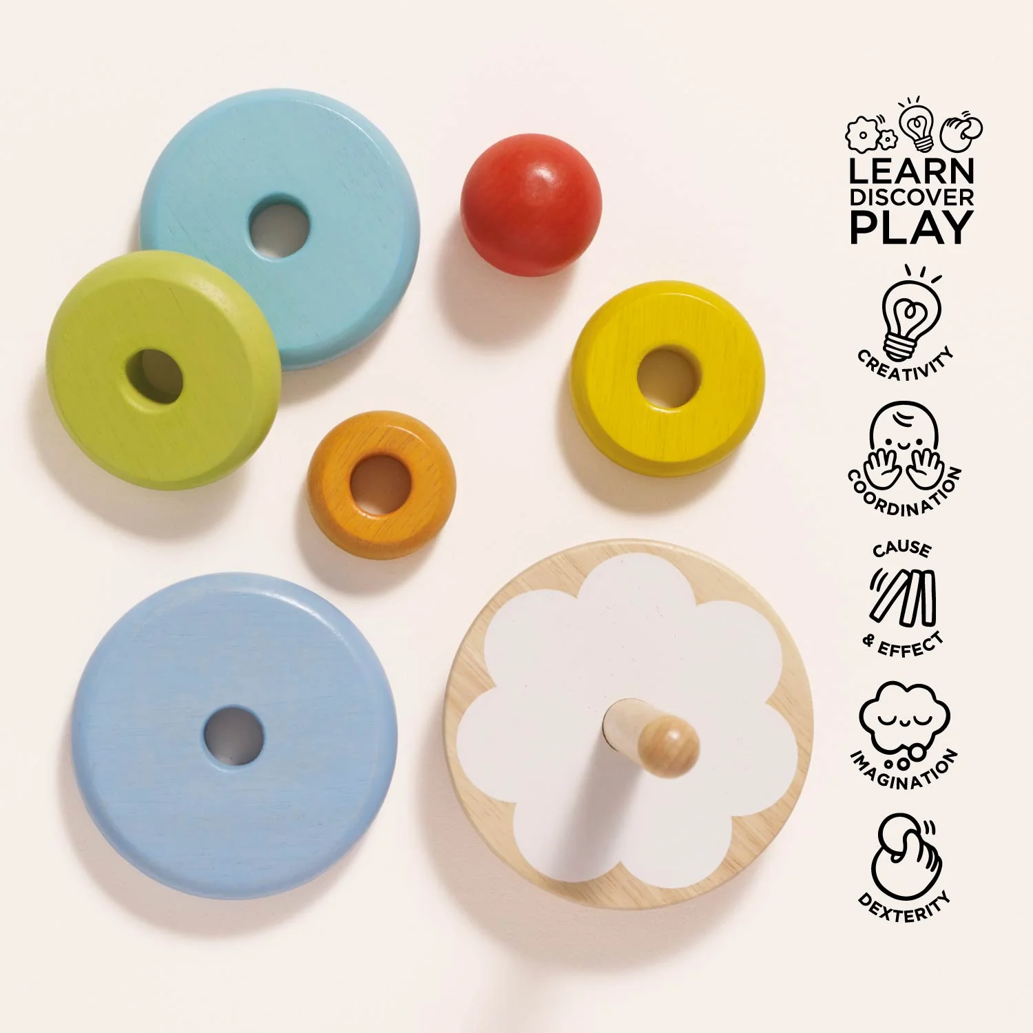 Rainbow Stacking Tower - Image 3