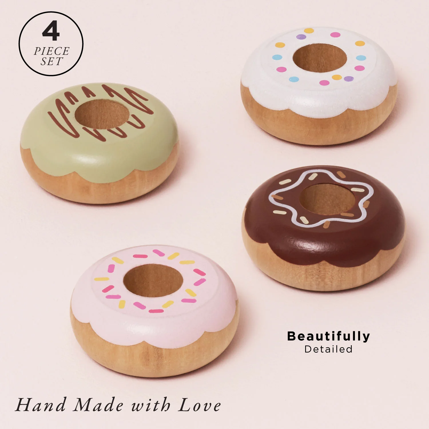 Wooden Doughnut Play Food Set - Image 2