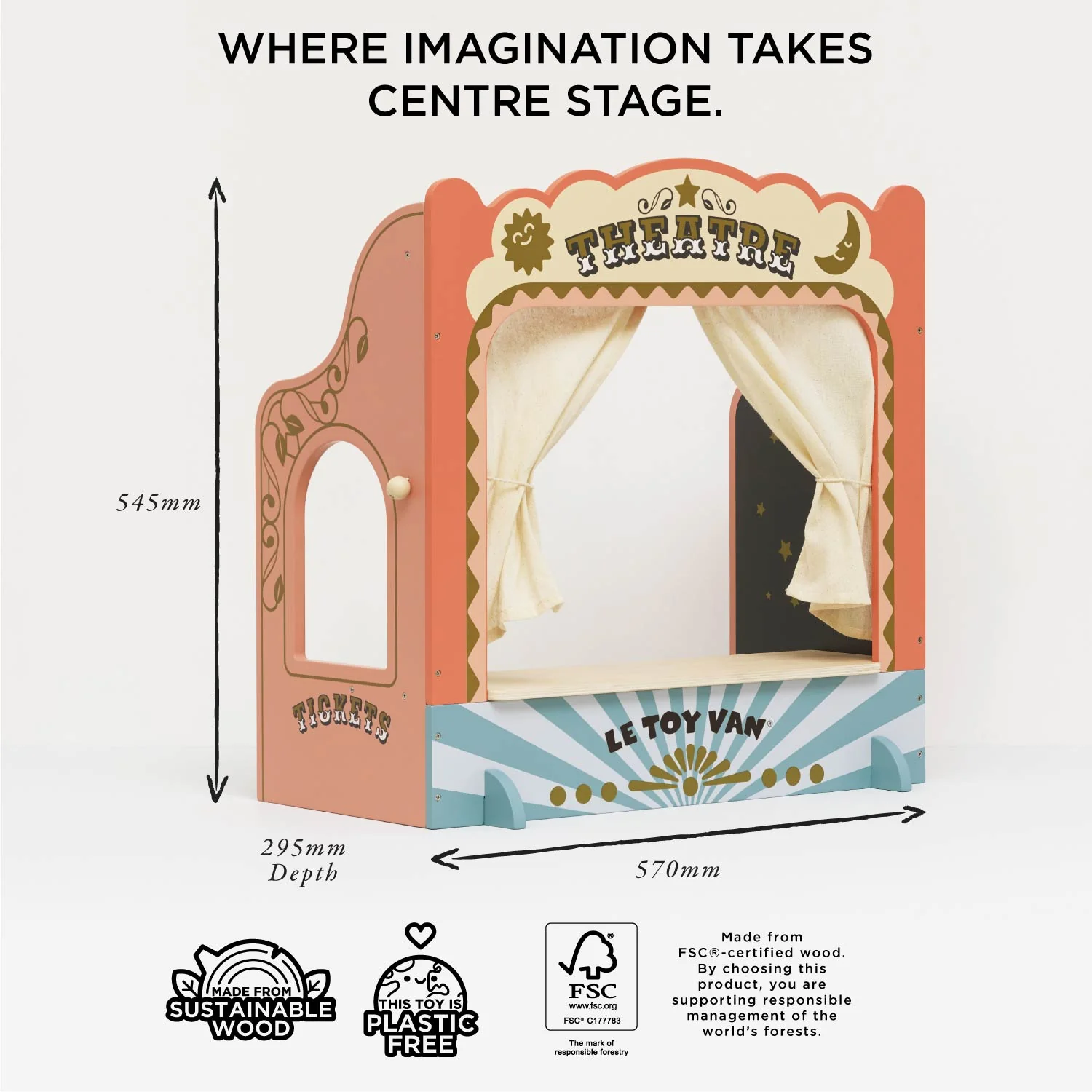 Tabletop Puppet Wooden Theatre - Image 4