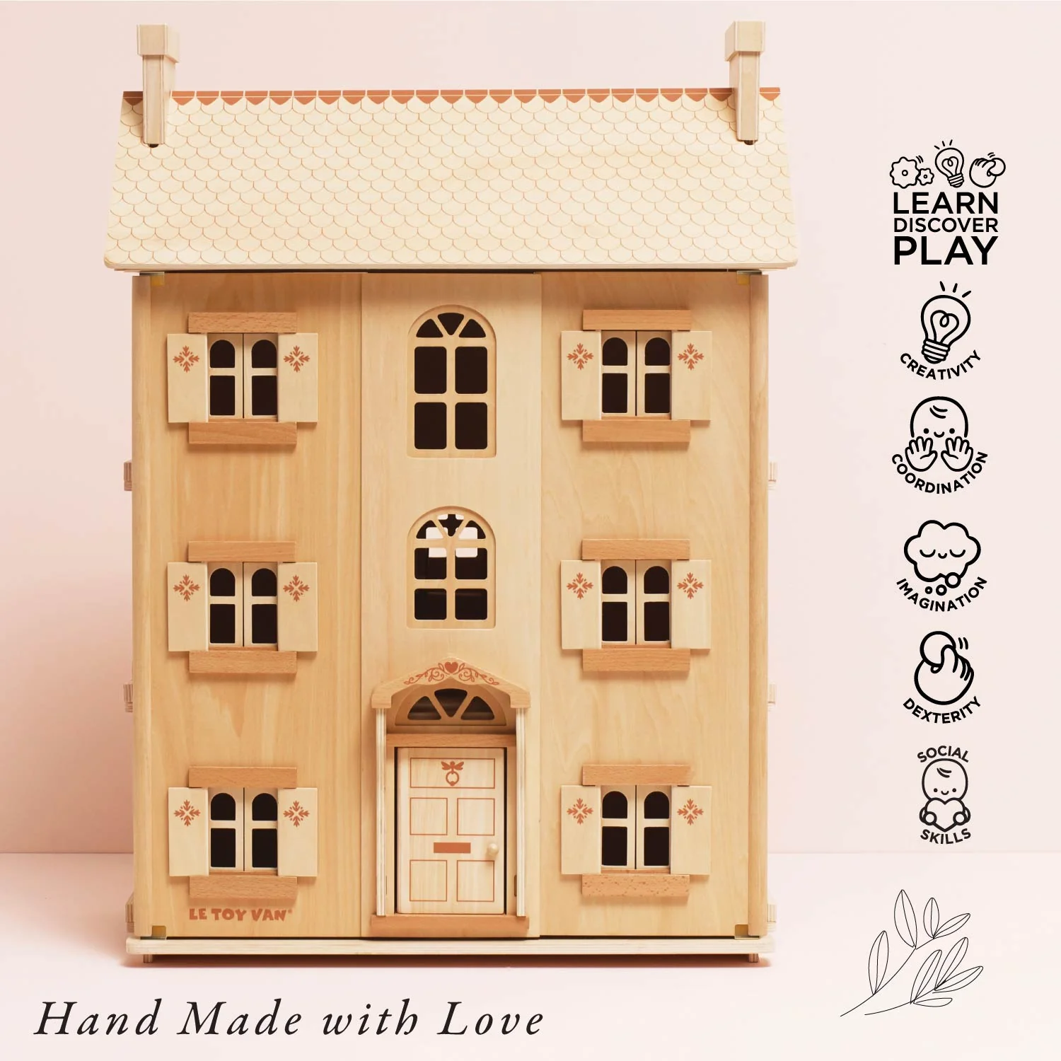 The Grand Natural Wood Dolls House - Image 4