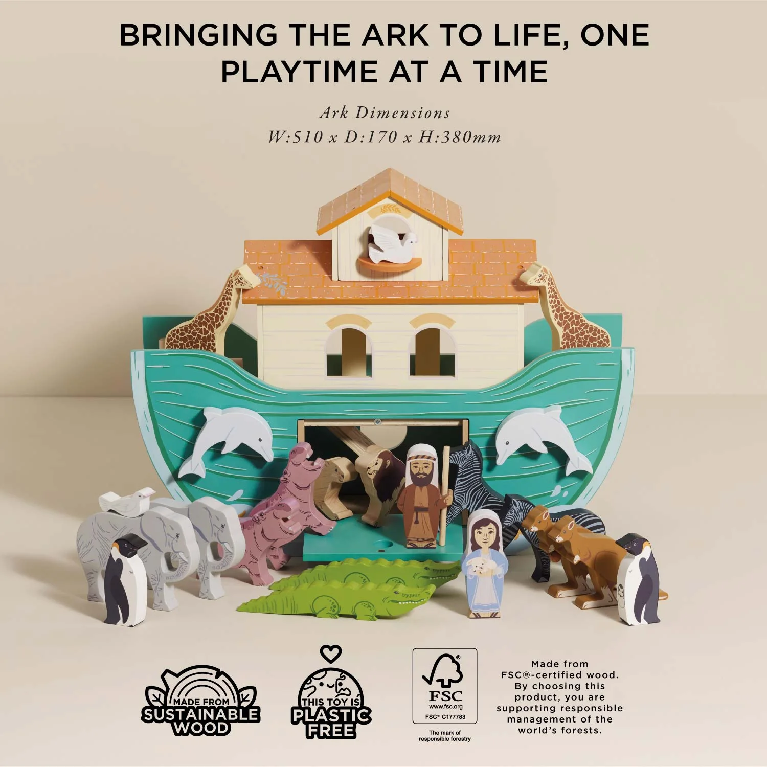 Noah’s Great Wooden Ark & Animals - Image 6
