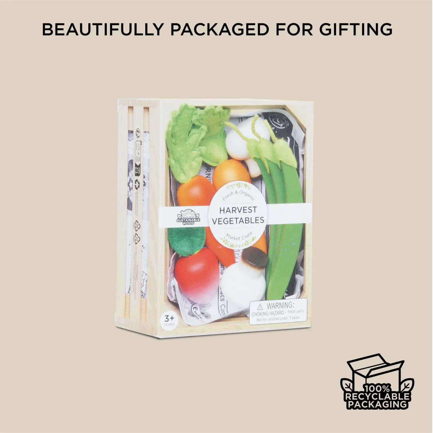 Harvest Vegetables Wooden Food Crate - Image 7