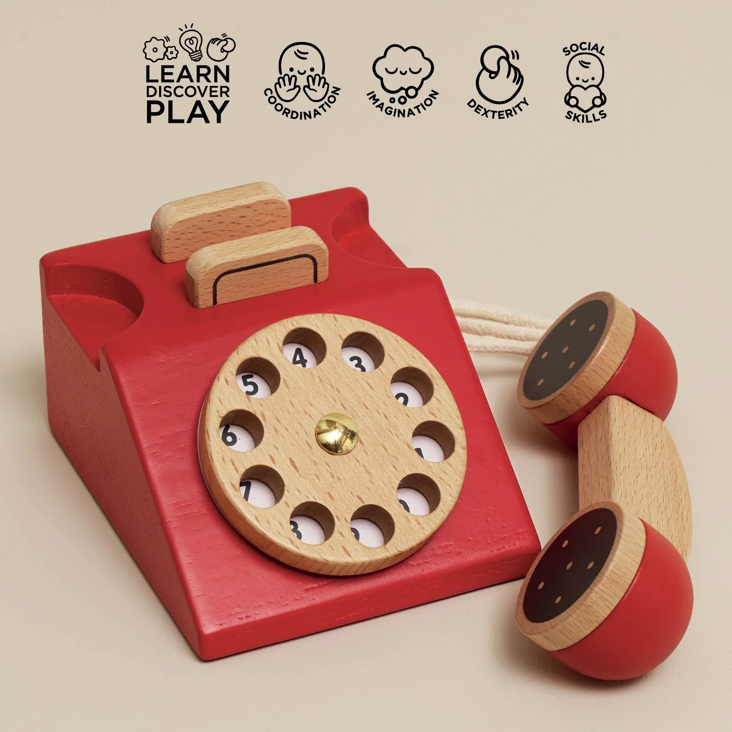 Vintage Wooden Phone - Image 3