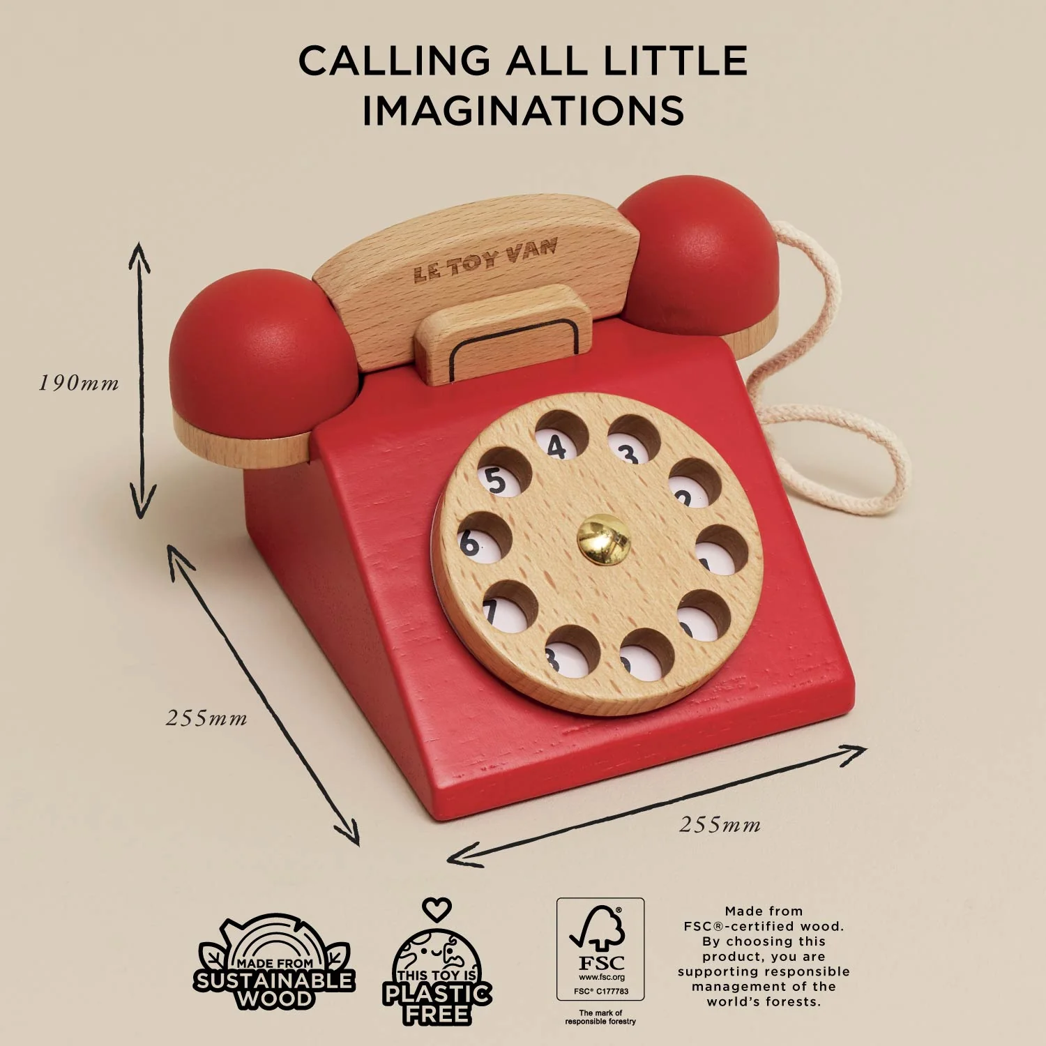 Vintage Wooden Phone - Image 5