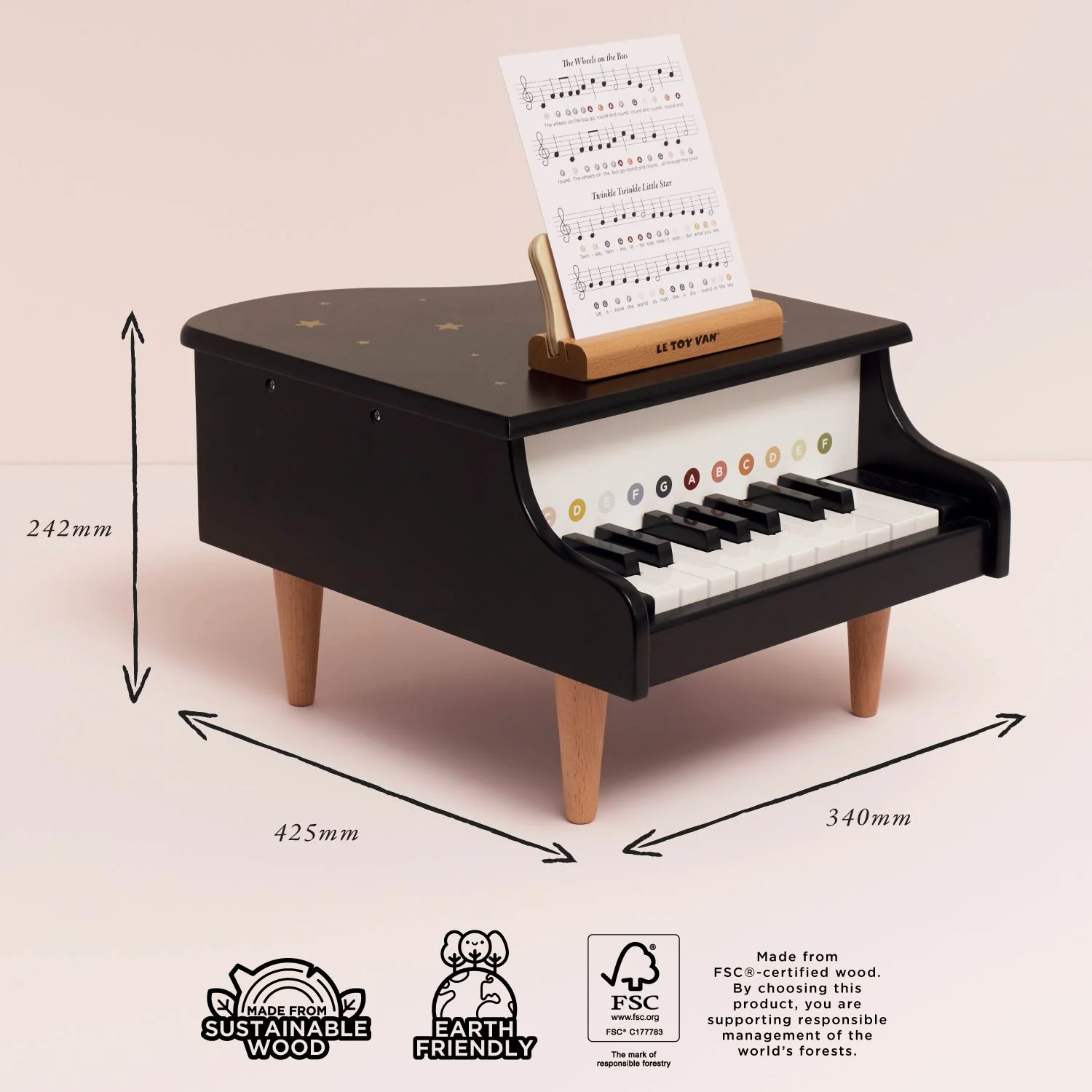 Wooden Grand Piano Toy - Image 5