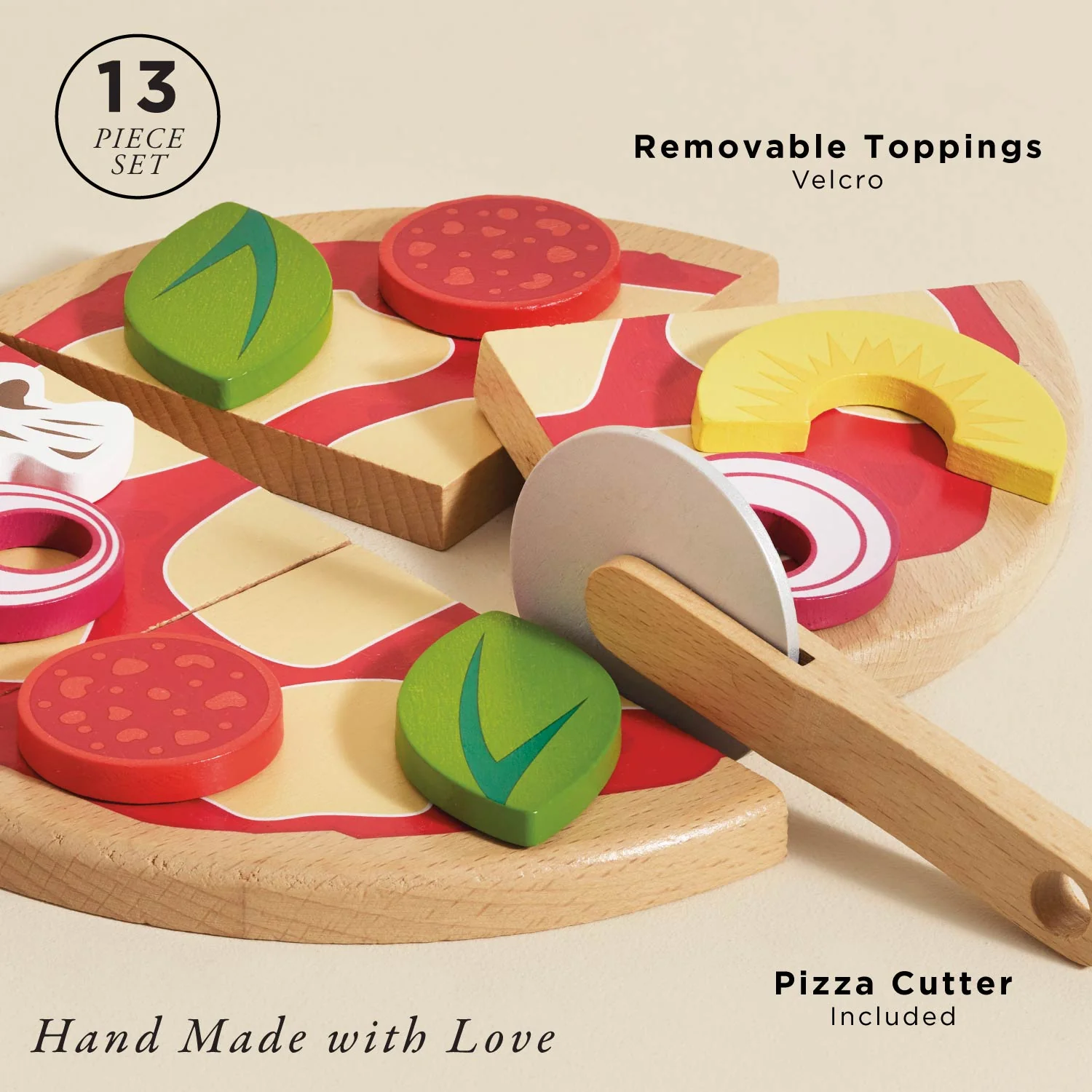 Pizza & Toppings with Slice Cutter - Image 2