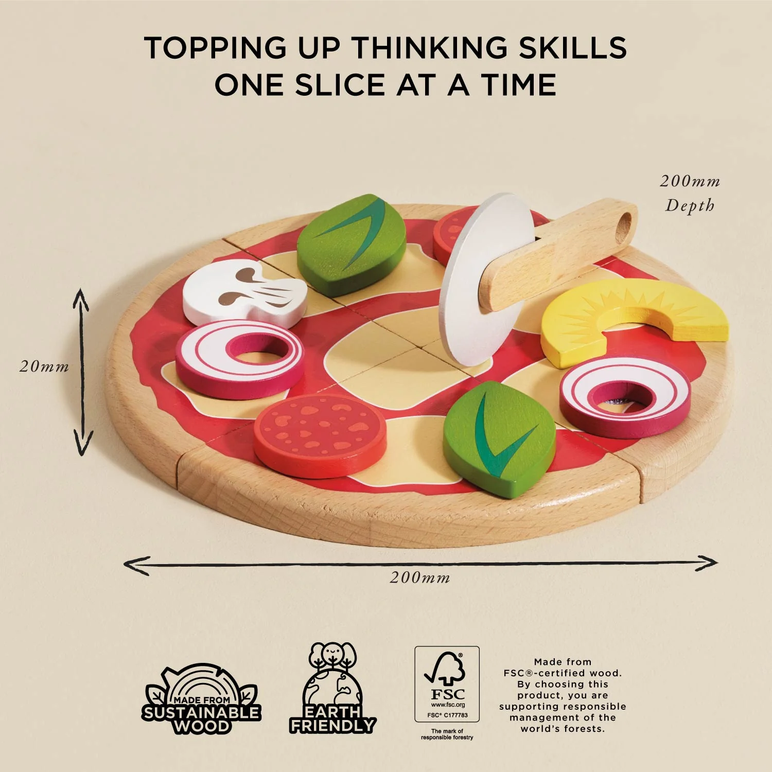 Pizza & Toppings with Slice Cutter - Image 5
