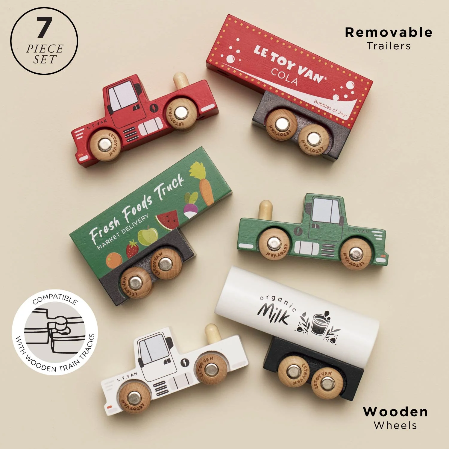 Wooden Trailer Truck Set - Image 2
