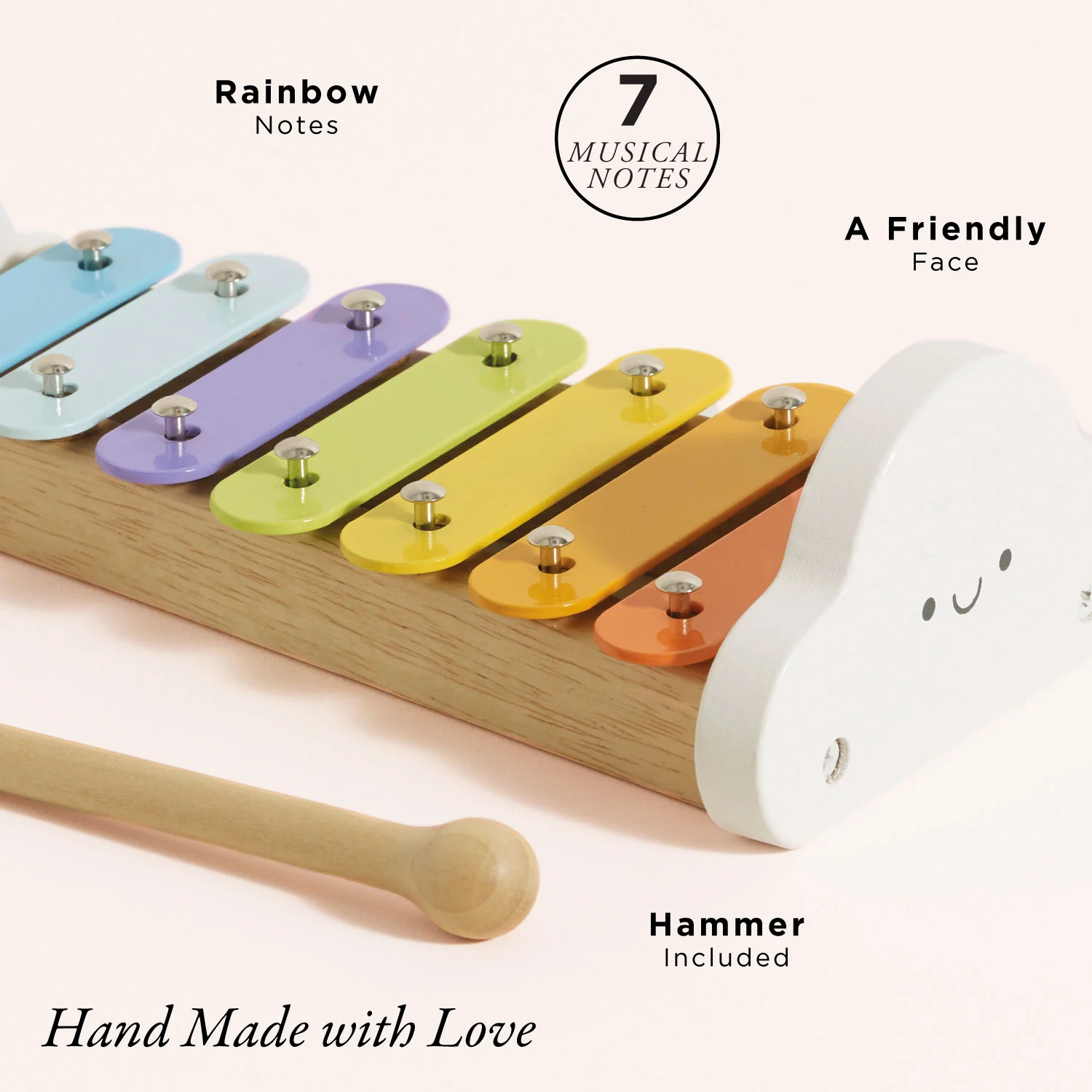 Rainbow Wooden Xylophone - Image 2