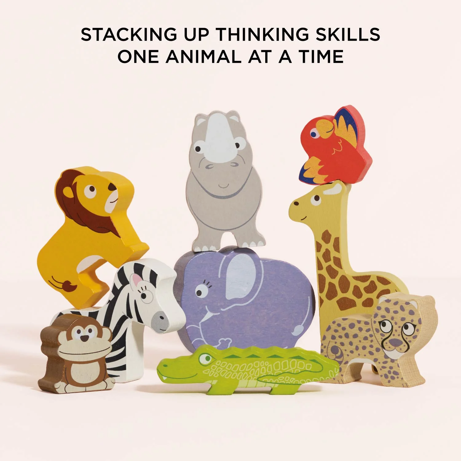 African Safari Stacking Animals & Bag - Image 4